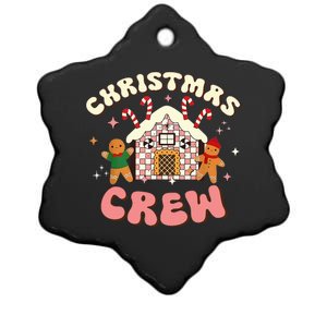 Christmas Crew Gingerbread In Candy House Cute Xmas Ceramic Star Ornament