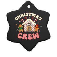 Christmas Crew Gingerbread In Candy House Cute Xmas Ceramic Star Ornament