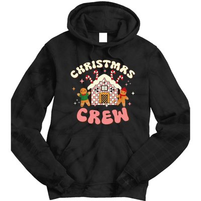 Christmas Crew Gingerbread In Candy House Cute Xmas Tie Dye Hoodie