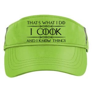 Chef Cook Gifts I Cook I Know Things Funny Cooking Adult Drive Performance Visor