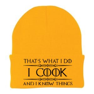 Chef Cook Gifts I Cook I Know Things Funny Cooking Knit Cap Winter Beanie