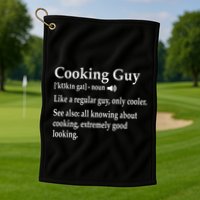 Culinary Cooking Guy Joke For Kitchen Chef Baking Enthusiast Golf Towel