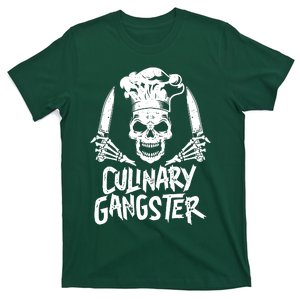 Chef Culinary Gangster Men Women Cook Skull Cooking Knife T-Shirt