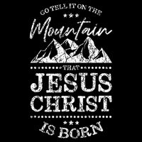 Christian Christmas Graphic S Go Tell It On The Mountain Performance Shirt