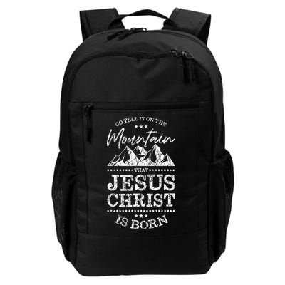 Christian Christmas Graphic S Go Tell It On The Mountain Backpack