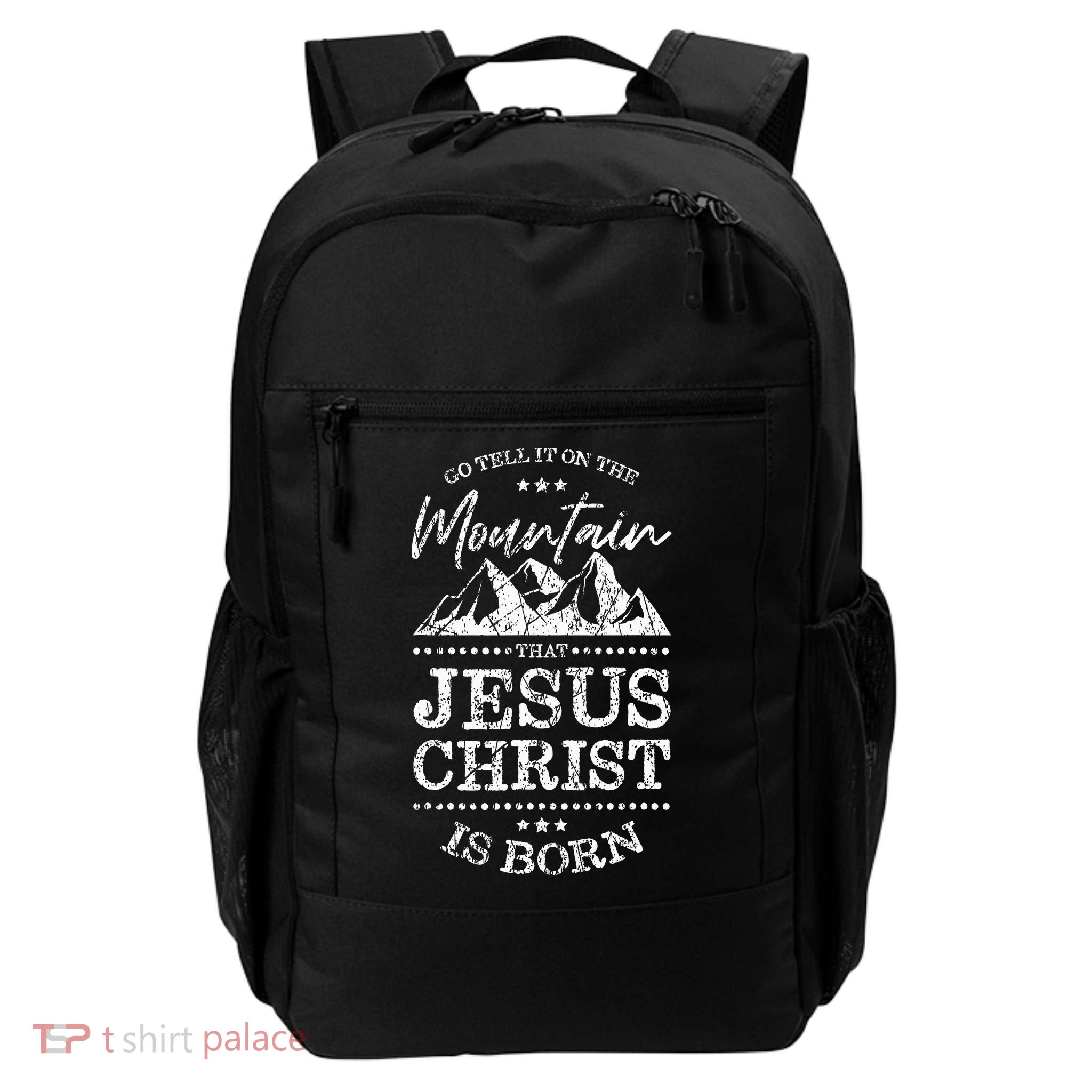 Christian Christmas Graphic S Go Tell It On The Mountain Backpack