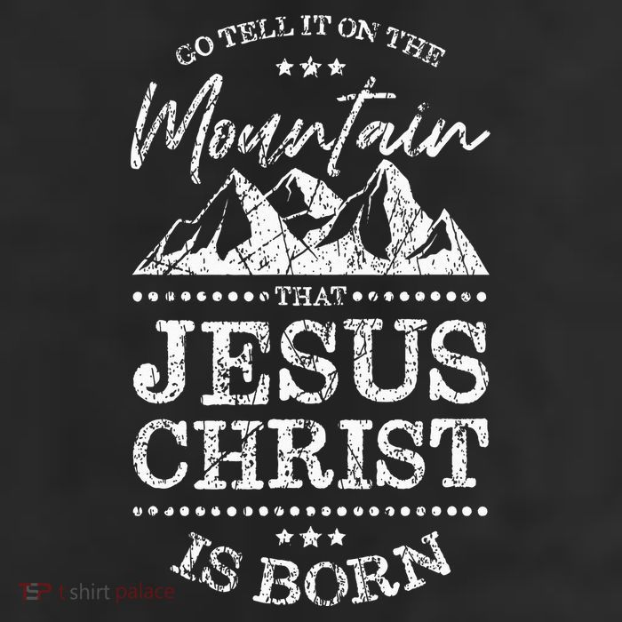 Christian Christmas Graphic S Go Tell It On The Mountain 25L Jumbo Tote