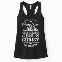 Christian Christmas Graphic S Go Tell It On The Mountain Womens Tank Top