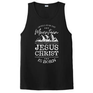 Christian Christmas Graphic S Go Tell It On The Mountain PosiCharge Competitor Tank