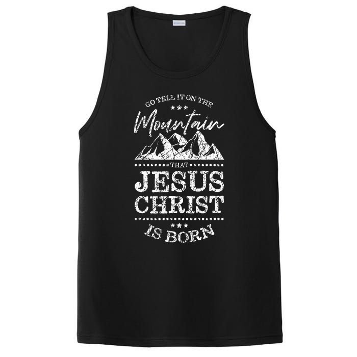 Christian Christmas Graphic S Go Tell It On The Mountain PosiCharge Competitor Tank