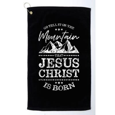 Christian Christmas Graphic S Go Tell It On The Mountain Golf Towel