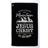 Christian Christmas Graphic S Go Tell It On The Mountain Golf Towel