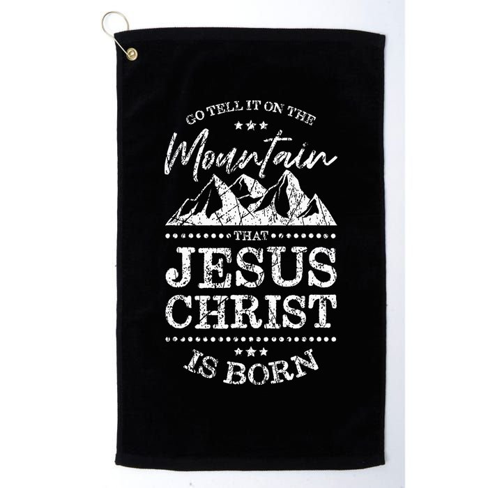 Christian Christmas Graphic S Go Tell It On The Mountain Golf Towel