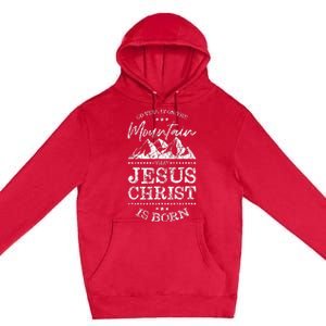 Christian Christmas Graphic S Go Tell It On The Mountain Premium Pullover Hoodie