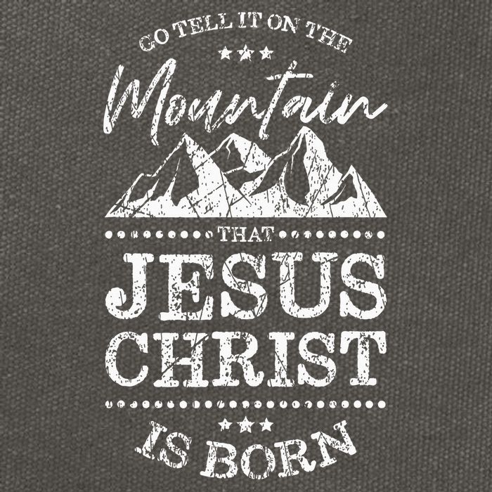 Christian Christmas Graphic S Go Tell It On The Mountain Cotton Canvas Backpack
