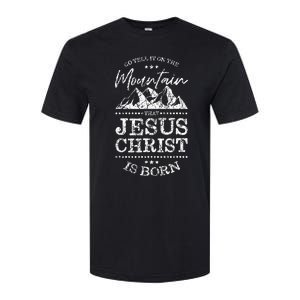 Christian Christmas Graphic S Go Tell It On The Mountain Softstyle CVC T-Shirt