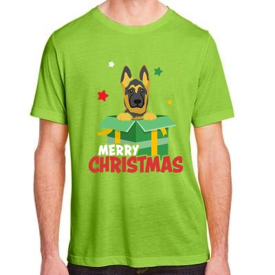 Cute Christmas Ger Shepherd Santa Dog Lovers Merry Xmas Funny Gift Adult ChromaSoft Performance T-Shirt