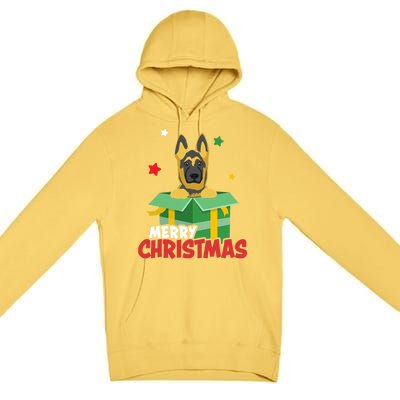 Cute Christmas Ger Shepherd Santa Dog Lovers Merry Xmas Funny Gift Premium Pullover Hoodie