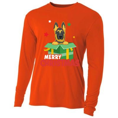 Cute Christmas Ger Shepherd Santa Dog Lovers Merry Xmas Funny Gift Cooling Performance Long Sleeve Crew