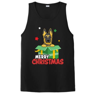 Cute Christmas Ger Shepherd Santa Dog Lovers Merry Xmas Funny Gift PosiCharge Competitor Tank