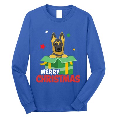 Cute Christmas Ger Shepherd Santa Dog Lovers Merry Xmas Funny Gift Long Sleeve Shirt