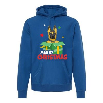 Cute Christmas Ger Shepherd Santa Dog Lovers Merry Xmas Funny Gift Premium Hoodie