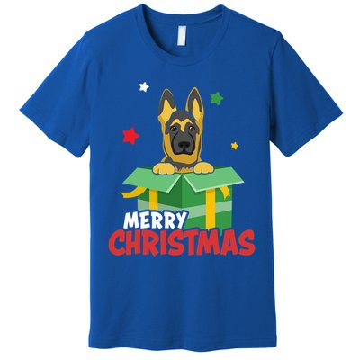 Cute Christmas Ger Shepherd Santa Dog Lovers Merry Xmas Funny Gift Premium T-Shirt