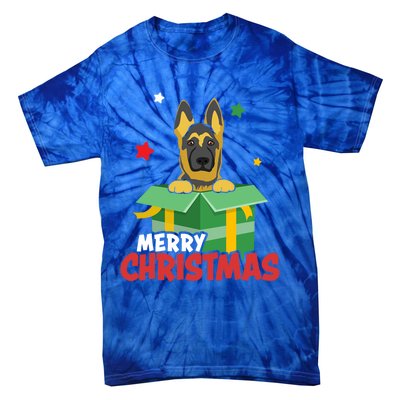 Cute Christmas Ger Shepherd Santa Dog Lovers Merry Xmas Funny Gift Tie-Dye T-Shirt