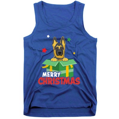 Cute Christmas Ger Shepherd Santa Dog Lovers Merry Xmas Funny Gift Tank Top