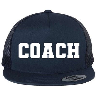 Coaches Coach Great Gift Black Small Flat Bill Trucker Hat