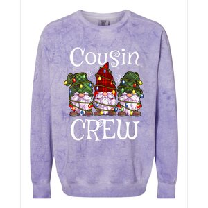 Cousin Crew Gnomies Christmas Gnome Xmas Family Matching Pjs Gift Colorblast Crewneck Sweatshirt