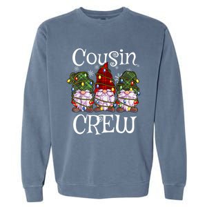 Cousin Crew Gnomies Christmas Gnome Xmas Family Matching Pjs Gift Garment-Dyed Sweatshirt