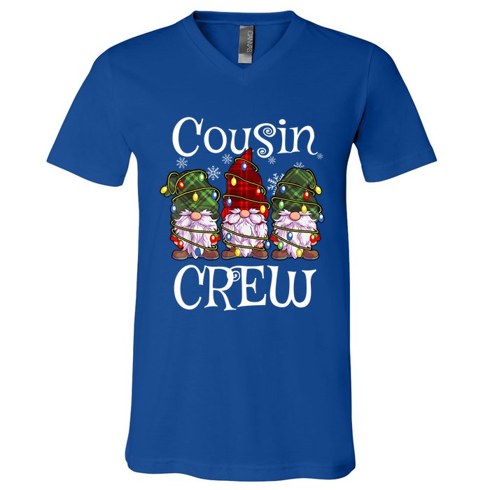 Cousin Crew Gnomies Christmas Gnome Xmas Family Matching Pjs Gift V-Neck T-Shirt