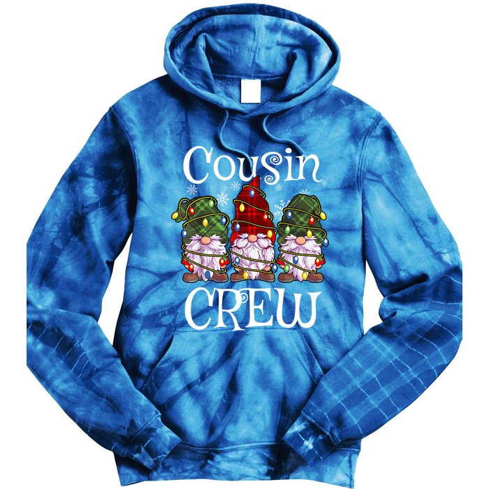 Cousin Crew Gnomies Christmas Gnome Xmas Family Matching Pjs Gift Tie Dye Hoodie