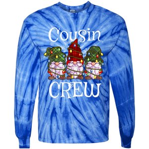 Cousin Crew Gnomies Christmas Gnome Xmas Family Matching Pjs Gift Tie-Dye Long Sleeve Shirt