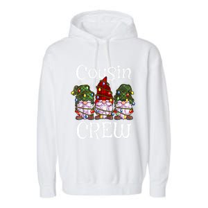 Cousin Crew Gnomies Christmas Gnome Xmas Family Matching Pjs Gift Garment-Dyed Fleece Hoodie