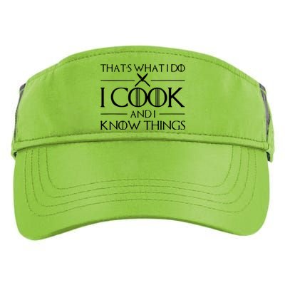 Chef & Cook Gifts I Cook & I Know Things Funny Cooking Adult Drive Performance Visor