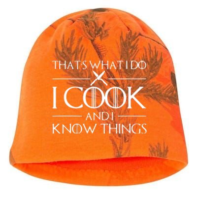 Chef & Cook Gifts I Cook & I Know Things Funny Cooking Kati - Camo Knit Beanie