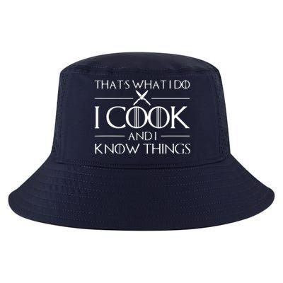 Chef & Cook Gifts I Cook & I Know Things Funny Cooking Cool Comfort Performance Bucket Hat