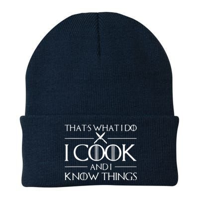 Chef & Cook Gifts I Cook & I Know Things Funny Cooking Knit Cap Winter Beanie