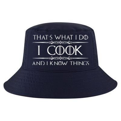 Chef & Cook Gifts I Cook & I Know Things Funny Cooking Cool Comfort Performance Bucket Hat