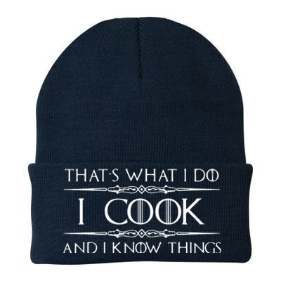 Chef & Cook Gifts I Cook & I Know Things Funny Cooking Knit Cap Winter Beanie