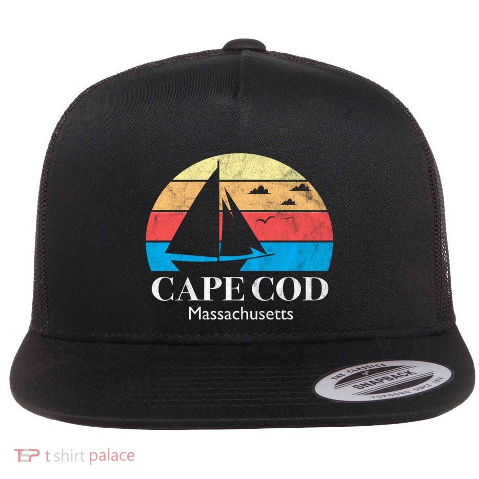 Cape Cod Gifts Massachusetts Souvenir Flat Bill Trucker Hat
