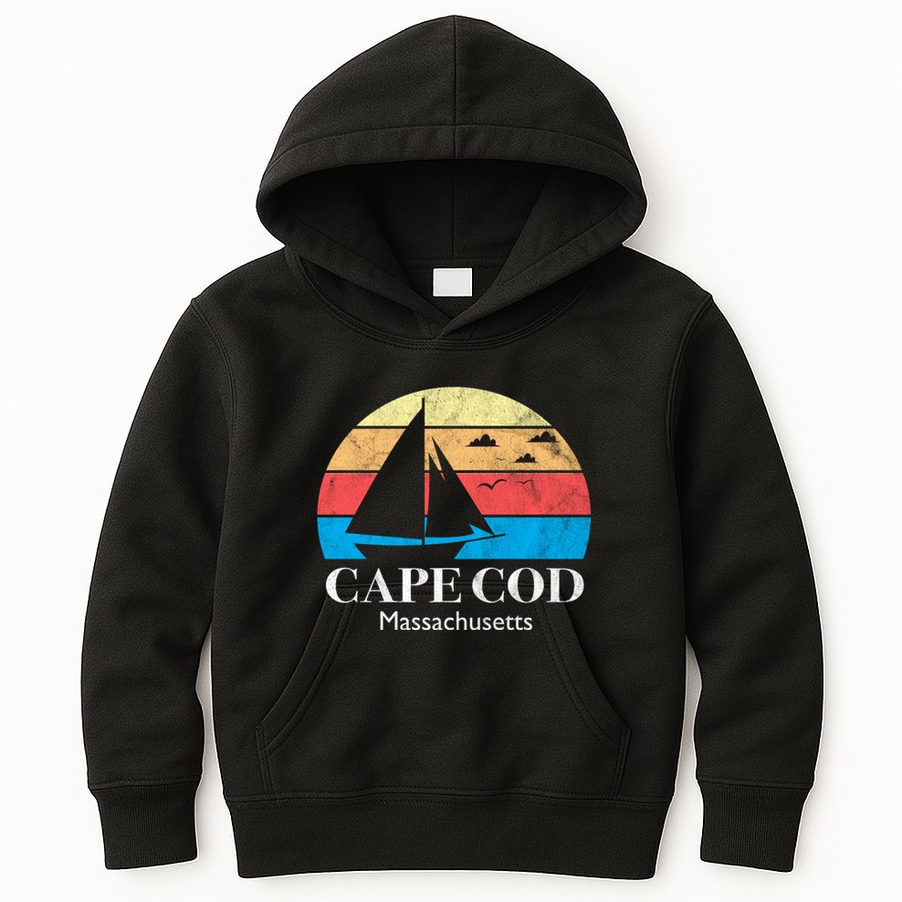 Cape Cod Gifts Massachusetts Souvenir Kids Hoodie