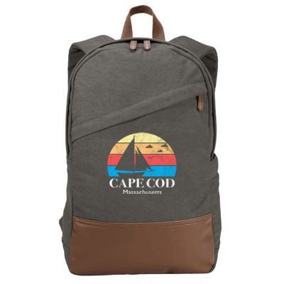 Cape Cod Gifts Massachusetts Souvenir Cotton Canvas Backpack