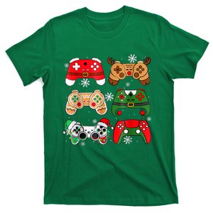 Christmas Cute Gamer Santa Elf Gaming Controllers Xmas Gift T-Shirt