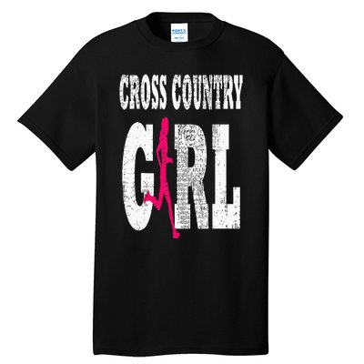 Cross Country Girl Runner Silhouette Sport Gift Tall T-Shirt