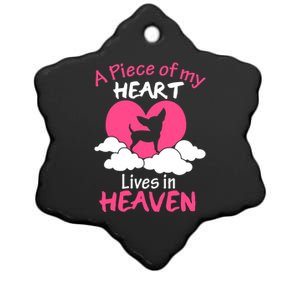 Chihuahua Cool Gift A Piece Of My Heart In Heaven Gift Ceramic Star Ornament