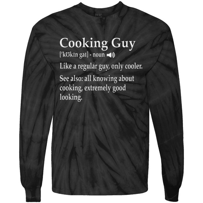 Culinary Cooking Guy Joke For Kitchen Chef Baking Enthusiast Tie-Dye Long Sleeve Shirt