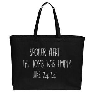 Christian Cool Gift Spoiler Alert: The Tomb Was Empty Cotton Canvas Jumbo Tote